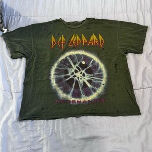 Rare Vintage Def Leppard Frayed Band T-Shirt